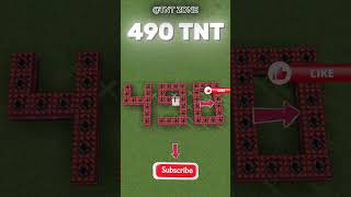 Minecraft TNT Explosion 💥 490 TNT Destroyed Everything! #Minecraft #tnt #minecraft #gaming #games