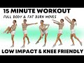 15 Minute Full Body Workout 🔥 Low Impact (NO JUMPING)  Fat Burning Cardio