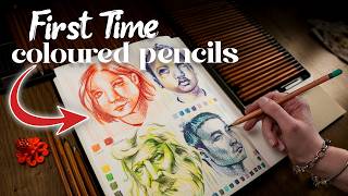 First Time Using Derwent Lightfast Pencils | 4 Portrait Sketches + Thoughts
