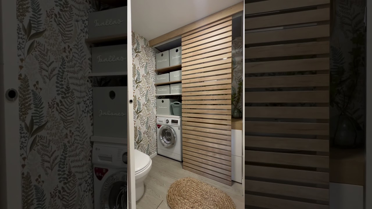 Lavadora oculta en mi cuarto de baño.