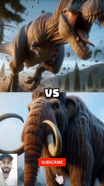T-REX VS MAMMOTH, POLAR BEAR,FOX, KOMODO DRAGON COMPARISON💀🔥 #animals #