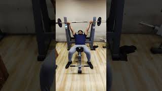 DONT TRY THIS ! REVERSE GRIP INCLINE BENCH PRESS #gym #motivation #chest #trending #viral #ytshorts