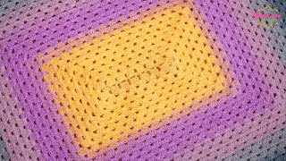 EASY Crochet  Perfect SEAMLESS Granny Rectangle (& no twisting!) Simple Tutorial