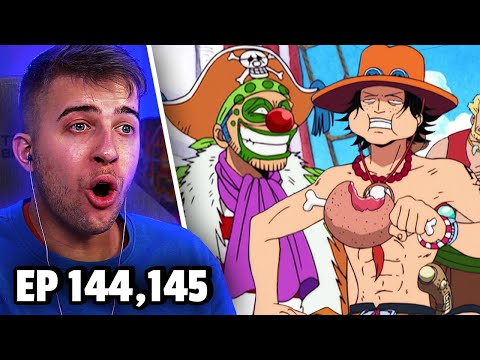 ACE MEETS BUGGY!! One Piece Episode 144 & 145 REACTION + REVIEW