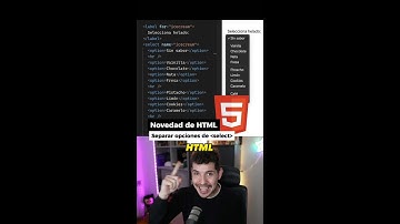 New in HTML! You can now use separators in your select