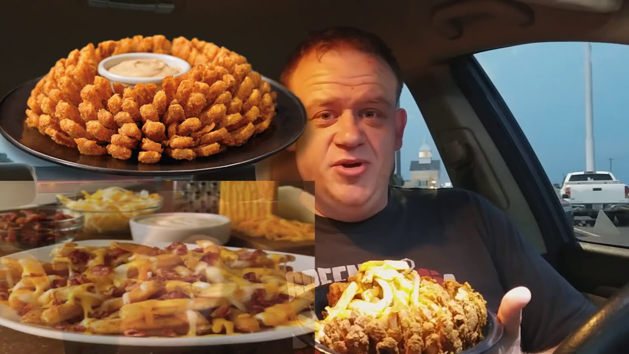 Outback Steakhouse Loaded Bloomin Onion Food Review Youtube