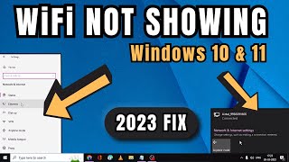 fix wi-fi not showing in settings on windows 10 | fix missing wifi in 2023