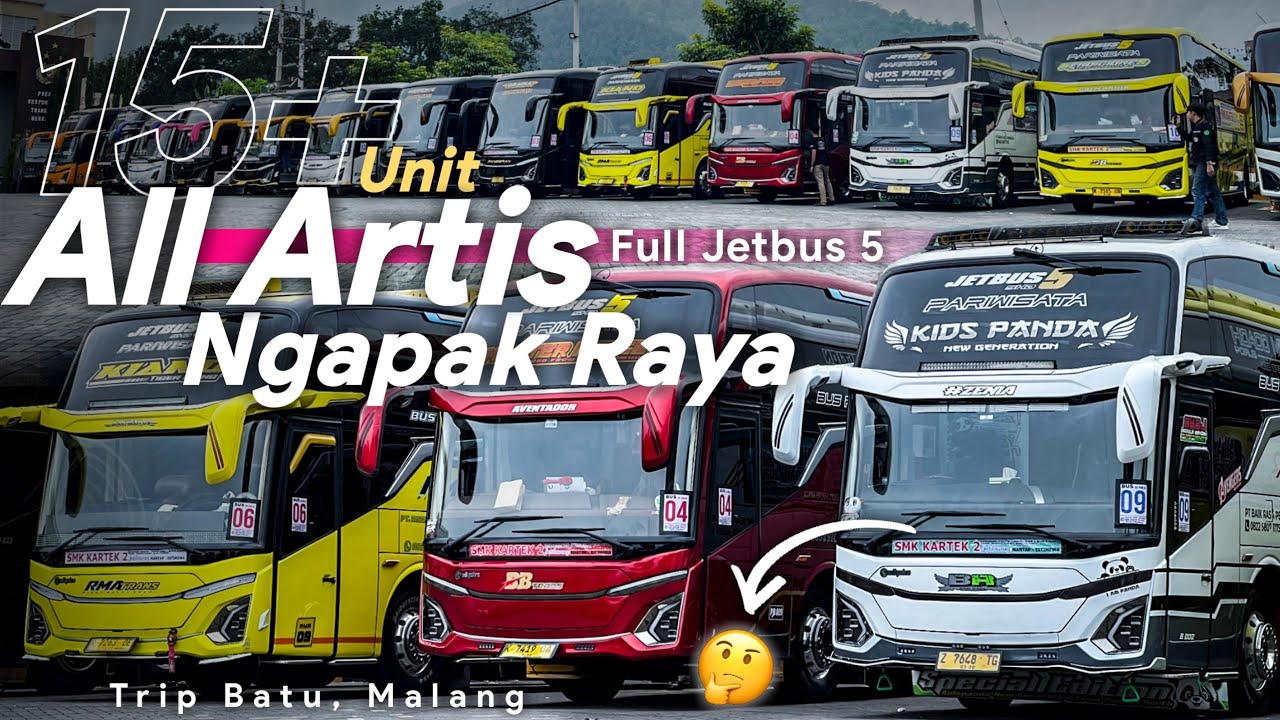 KOLABORASI INI PALING EPIC !! SERASA TRIP MANIA FULL BUS ARTIS !! 15+ Unit Trip Malang SMK KARTEK 2