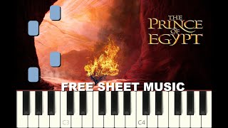 THE BURNING BUSH from The Prince of Egypt, Piano Tutorial with free Sheet Music (pdf)
