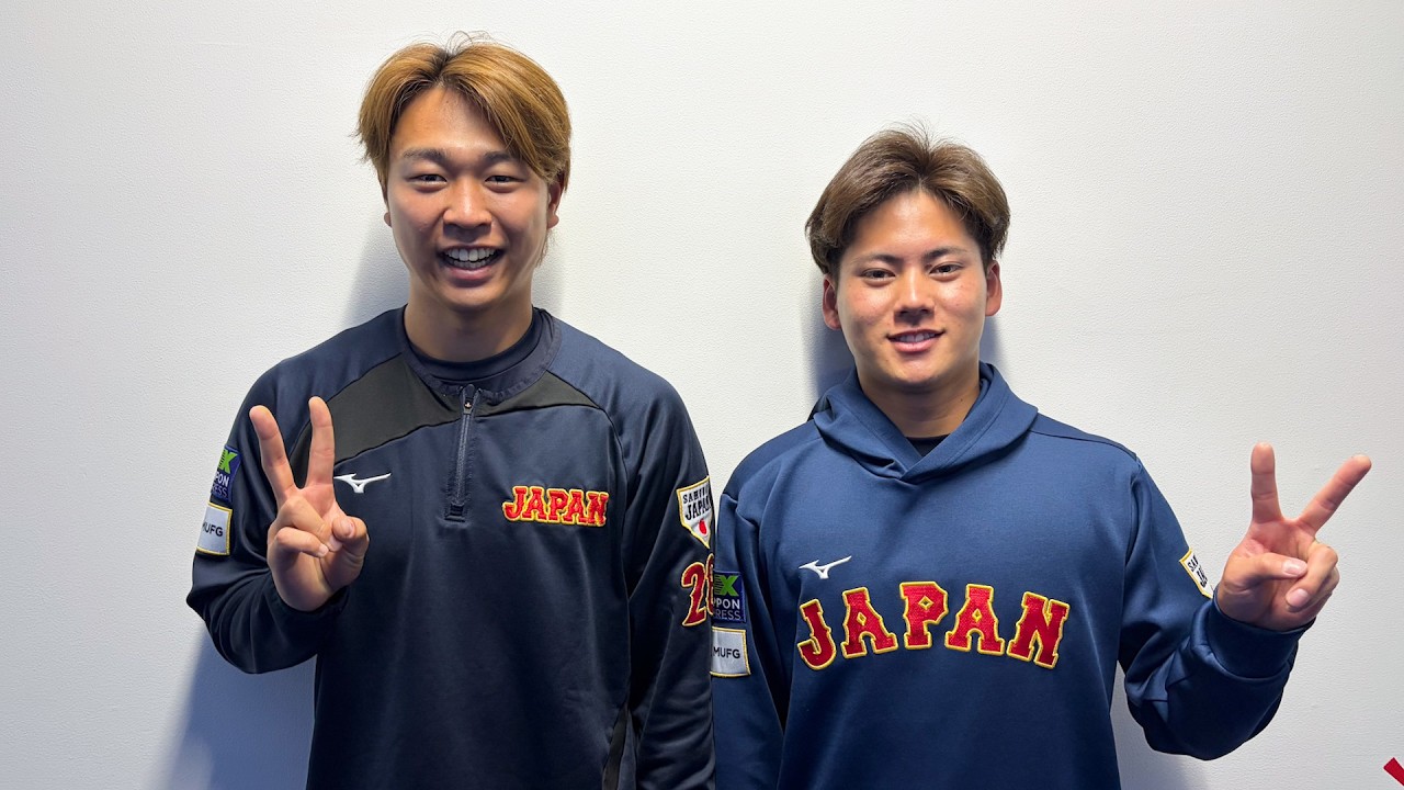 行ってらっしゃい！侍ジャパン #髙橋宏斗 投手 #金丸夢斗 投手からメッセージ！ #Dragons_Inside