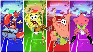 Spongebob Patric Star Mr Karbs Sandy Cheeks Edm Rush Tiles Hop