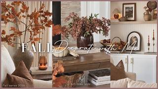 DECORATE WITH ME FOR FALL || Living room fall styling || Warm and Cozy fall decorating ideas