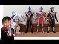 今更だけど（^ ^;）ウルトラヒーロー500　ウルトラマンギンガ＆ウルトラマンビクトリー　ウルトラ怪獣500　地底聖獣 シェパードンだぁ～(*^ ^*)　ゆうとん 3歳