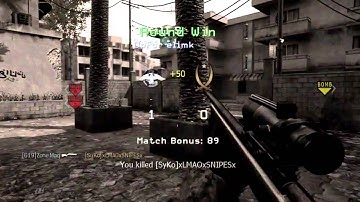Insane COD4 Bounce Shot Wallbang!