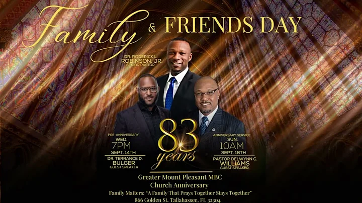 83rd Pre-Anniversary Celebration with Dr. Terrance...