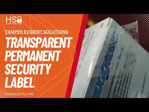 Video thumbnail for TRANSPARENT PERMANENT VOIDING TAMPER EVIDENT SECURITY LABEL - HSA Security Solutions