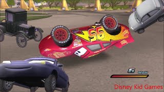 Disney Pixars Cars Movie Game - Crash Mcqueen 363 - Flying Car Gas Station