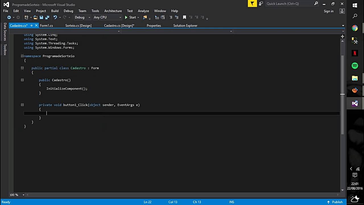 Tutorial - Programa de Sorteio - C# - YouTube