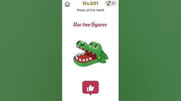 Brain Out Level 231 / No.231 – Press all the teeth #brainout  #mobilegame #games #shorts #puzzlegame