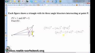 Geometry - Properties of triangles - Angle bisectors- Hard