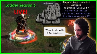 Part 18 Season 6 LADDER - D2R - Buriza Barb questing, leveling, and theory crafting!