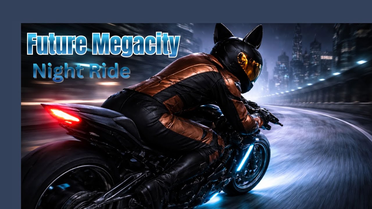 Future Motorcycle Ride – Night Drive Megacity