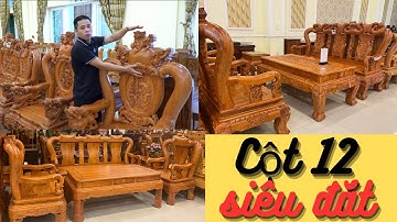 Báo giá hàng Vip Minh Quốc Đào Cột 12  gỗ Hương Đá | Nghê Bảo Đỉnh Cột 12 gỗ hương đá #dogoxuanbac