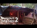 From DUGOUT to small CABIN - Fireplace and more space, Dugout Shelter Part 2 // JustRandomPfusch