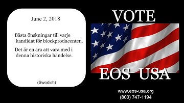 EOS - International Block Producer Send-Off - ivote4eosusa