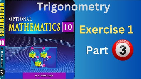 Optional Maths-10 | Trigonometry class 10||SEE 2081||Multiple Angles