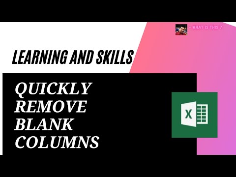 Excel delete blank columns | Datasets | Extracts| #shorts