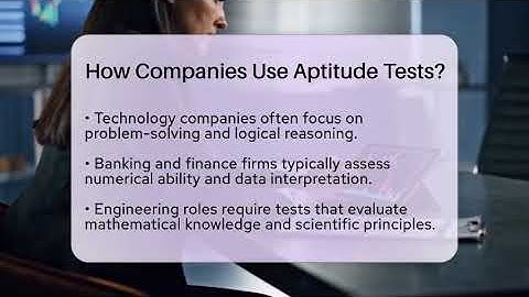 How Companies Use Aptitude Tests? - Job Success Network