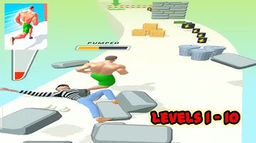 MUSCLE RUSH Game All Levels Mobile Gameplay Walkthrough Levels 1-10
