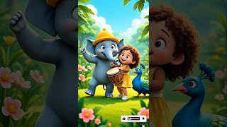 `Doobi Doobi Dum Dum | Cute Elephant Monkey Peacock Dance | 3D Kids Song 2026`