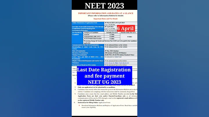 Important information for NEET UG 2023 regards to application form #shorts #neet - DayDayNews