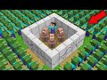 HOW TO SAVE VILLAGERS FROM ARMY OF EVIL ZOMBIES IN MINECRAFT?? 100% TROLLING TRAP !