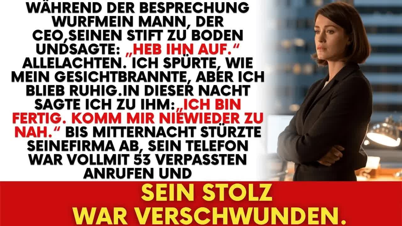 Mein CEO Ehemann demütigte mich in seinem Luxusbüro — Bis Mitternacht fiel sein Millionen Imperi