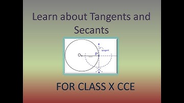 Tangents and Secants to a circle - Construction, Ex:9.2