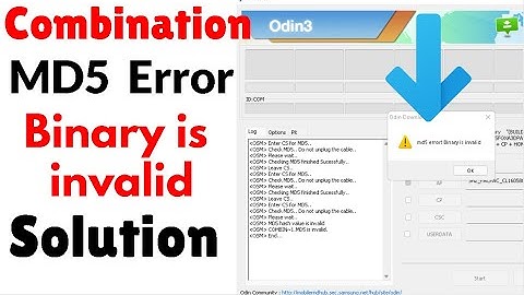 Samsung Combination File MD5 Error Solution | Odin Tool Solution