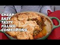 Budget-Friendly Comfort Food: Hearty Beef Stew with Cheesy Biscuits
