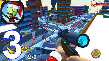 Stickman Sniper - Gameplay Walkthrough Part 3 Halloween Sniper Scary Zombies (iOS, Android Gameplay)