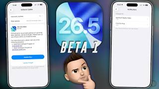 Ios 26.5 Beta 1 - Funciones Nuevas Y Mejoras
