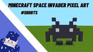 The Most Retro Space Invader Ever - Pixel Art Minecraft #Shorts