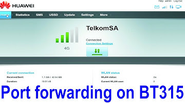 How to setup port forwarding and DDNS on Huawei B315 router-detailed!