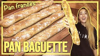 RECETA de PAN BAGUETTE muy FÁCIL PASO A PASO (barras de pan para hacer en casa) 🥖PAN FRANCÉS