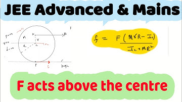 16) A horizontal force F is applied at a height h above the center of a solid cylinder of