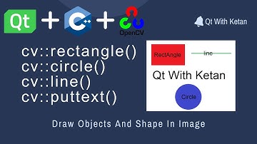 Qt With OpenCV | C++ | Objects And Shapes Drawing On Image | Computer Vision | Image Processing