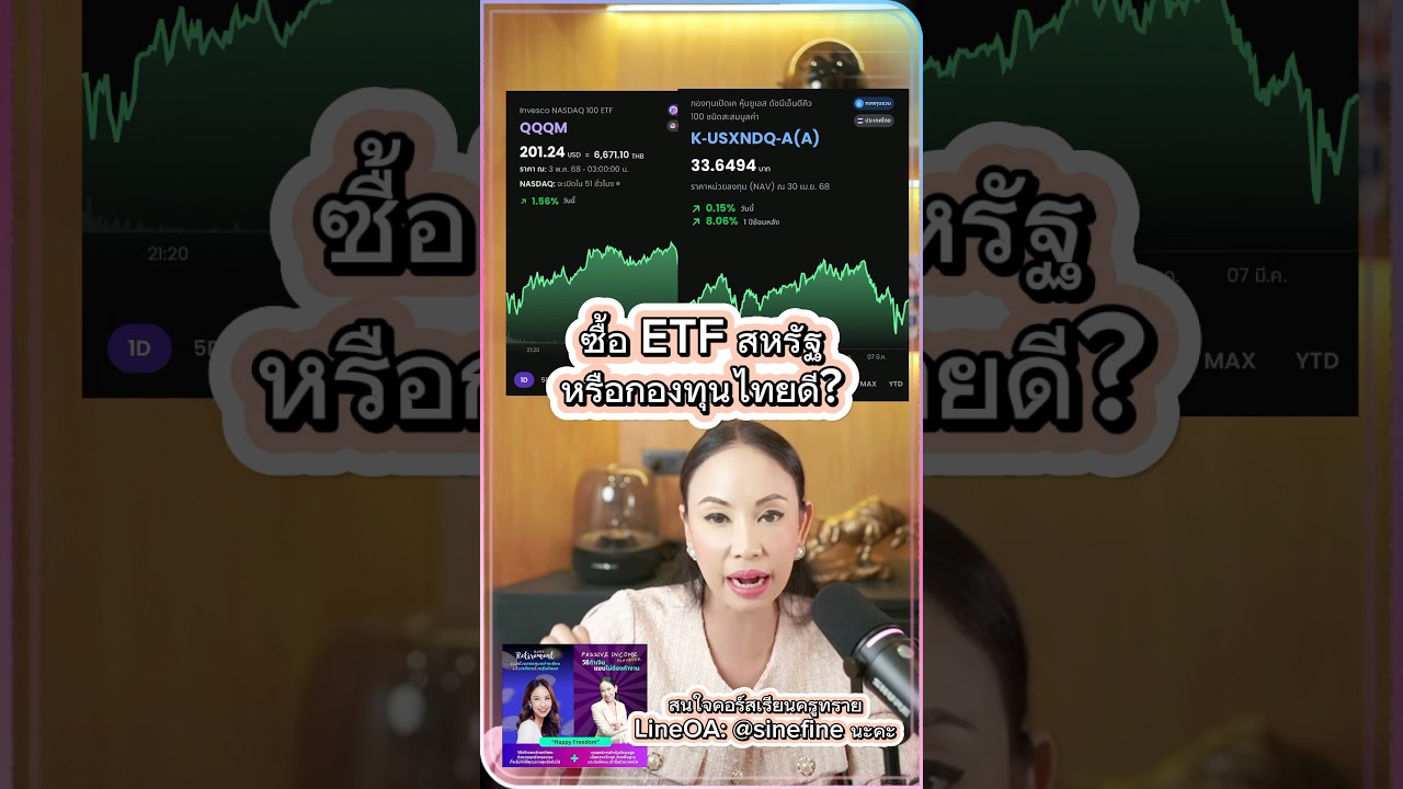 ⁣ซื่อ ETF สหรัฐ หรือกองทุนไทยดี? #การลงทุน