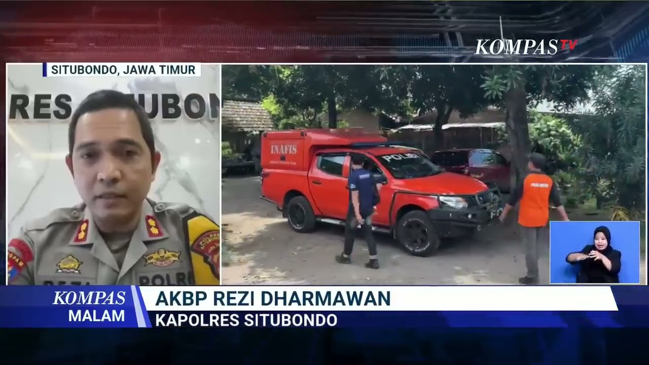 В случае убийства члена семьи в Ситубондо полиция обнаружила пятна крови на ноже.