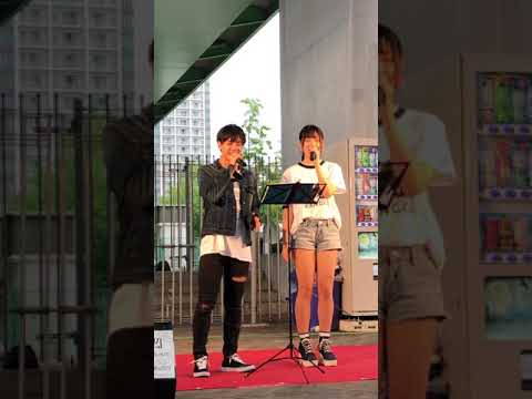 奥山紗菜&Ren また君と/JAY'ED ft. Ms.OOJA ‪'19.6.2.若宮広場路上ライブ
